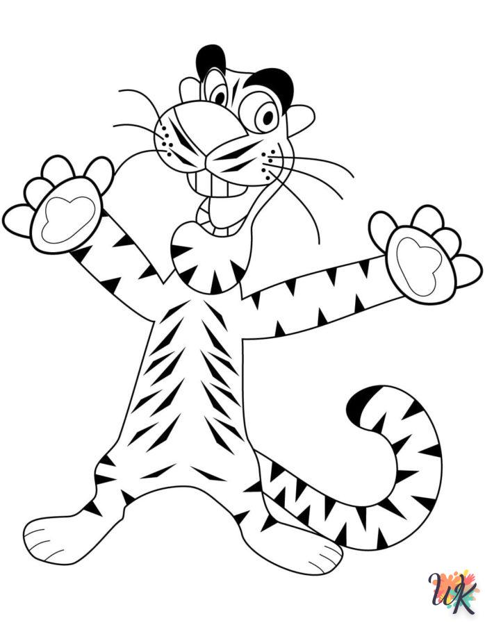 coloriage Tigre  enfant a imprimer