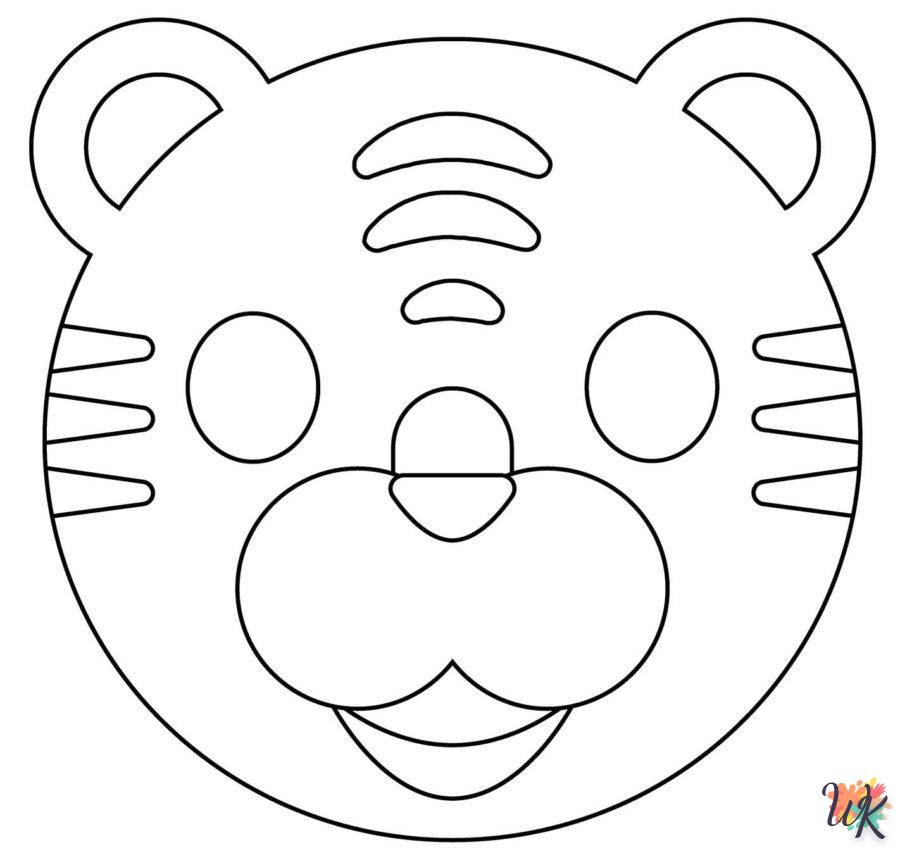 coloriage Tigre  gratuit en ligne