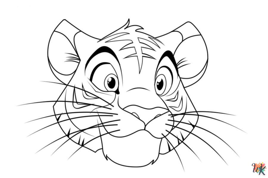 coloriage Tigre  enfant 5 ans à imprimer