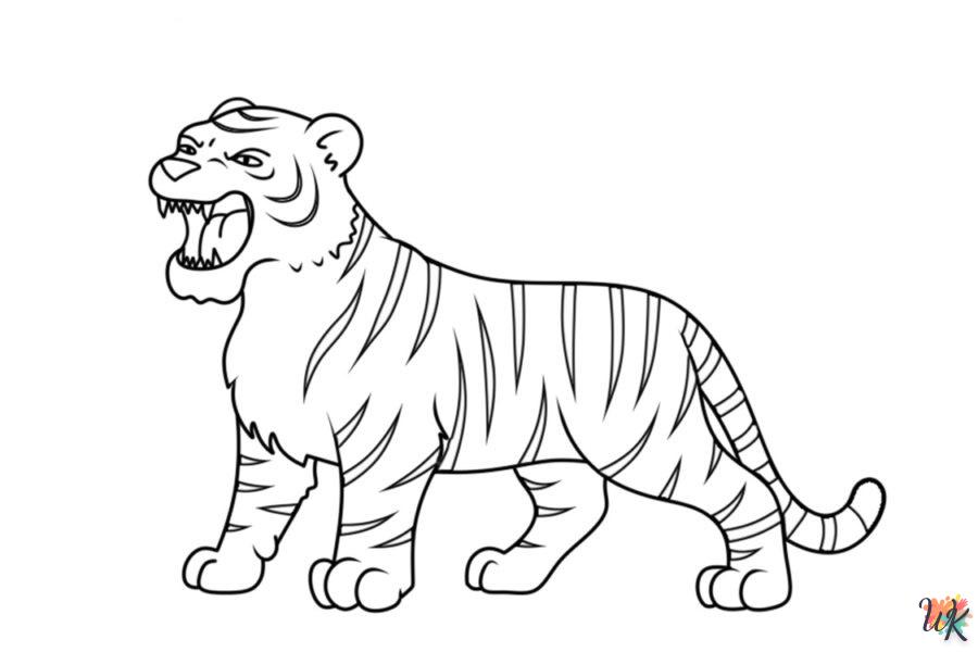 image pour coloriage Tigre  enfant