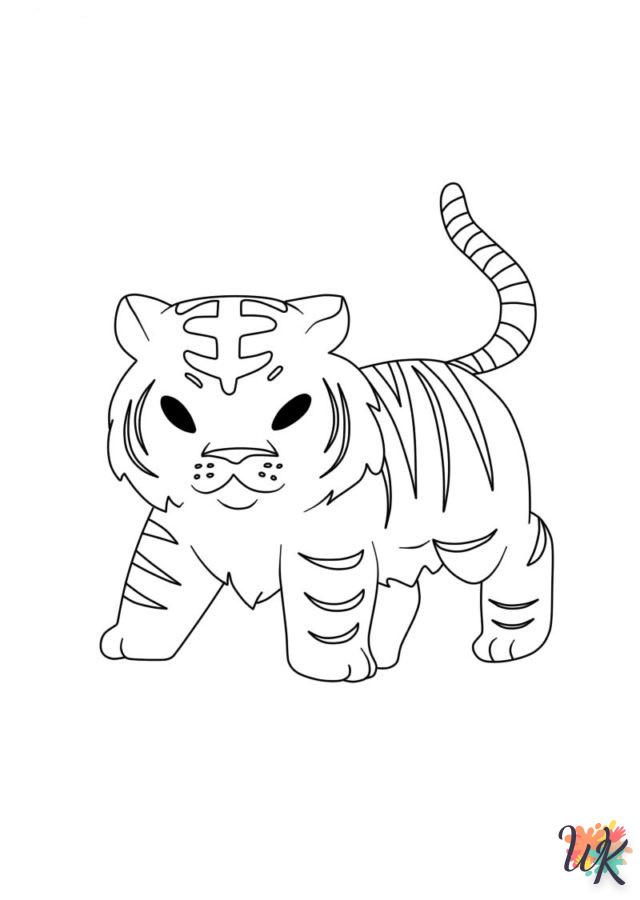 coloriage Tigre  animaux enfant a imprimer