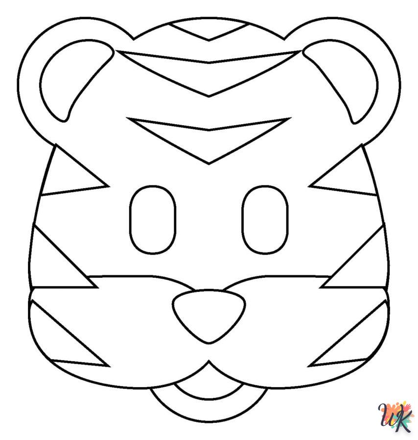 coloriage Tigre  en ligne adulte gratuit