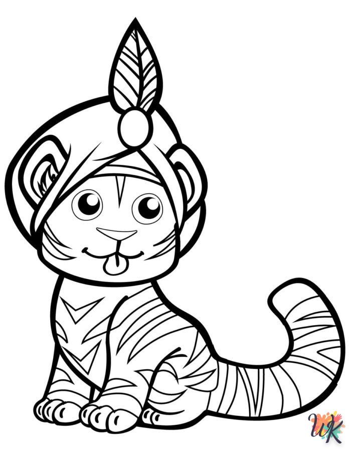 coloriage Tigre  à colorier en ligne gratuit