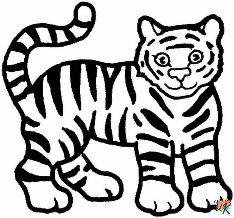 coloriage Tigre  a imprimer enfant 6 ans