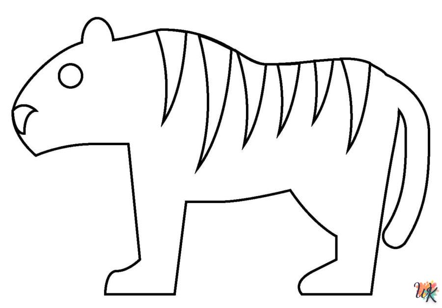 coloriage Tigre  enfant 7 ans a imprimer