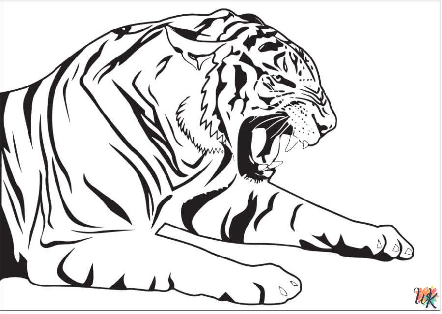 imprimer coloriage Tigre  gratuit