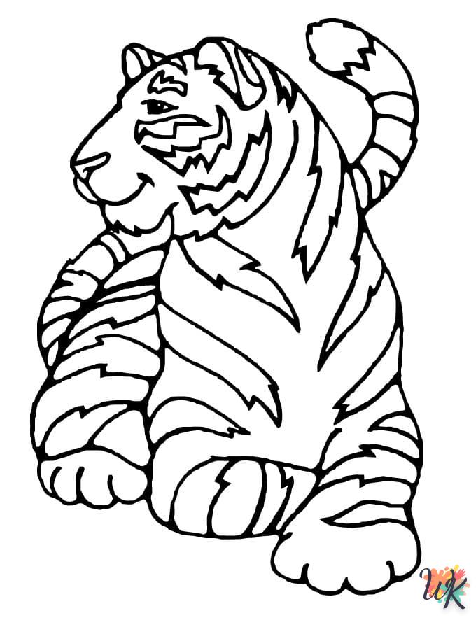 coloriage Tigre  pour enfant de 6 ans