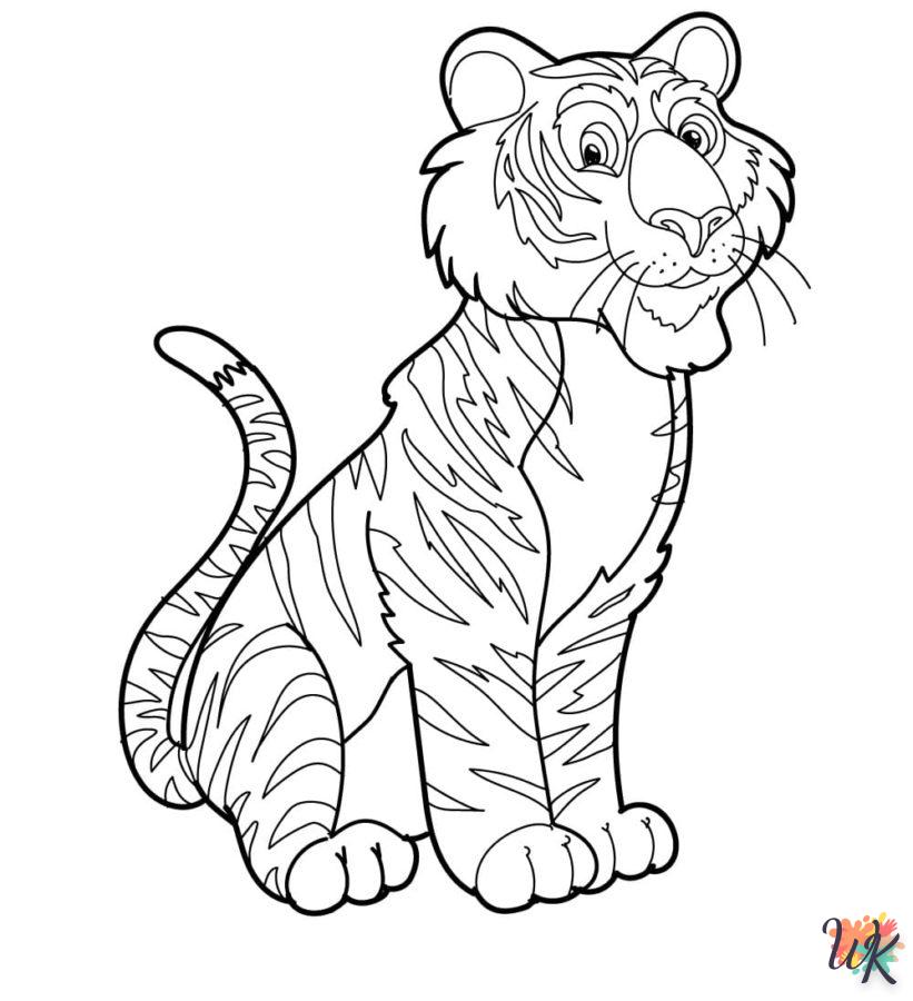 coloriage Tigre  d'enfant a imprimer