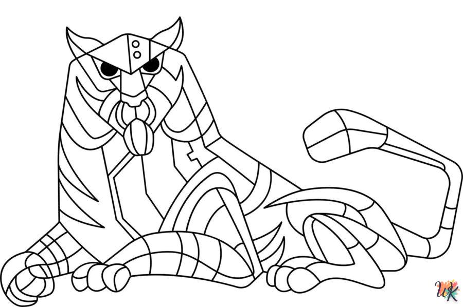 coloriage Tigre  à imprimer a4