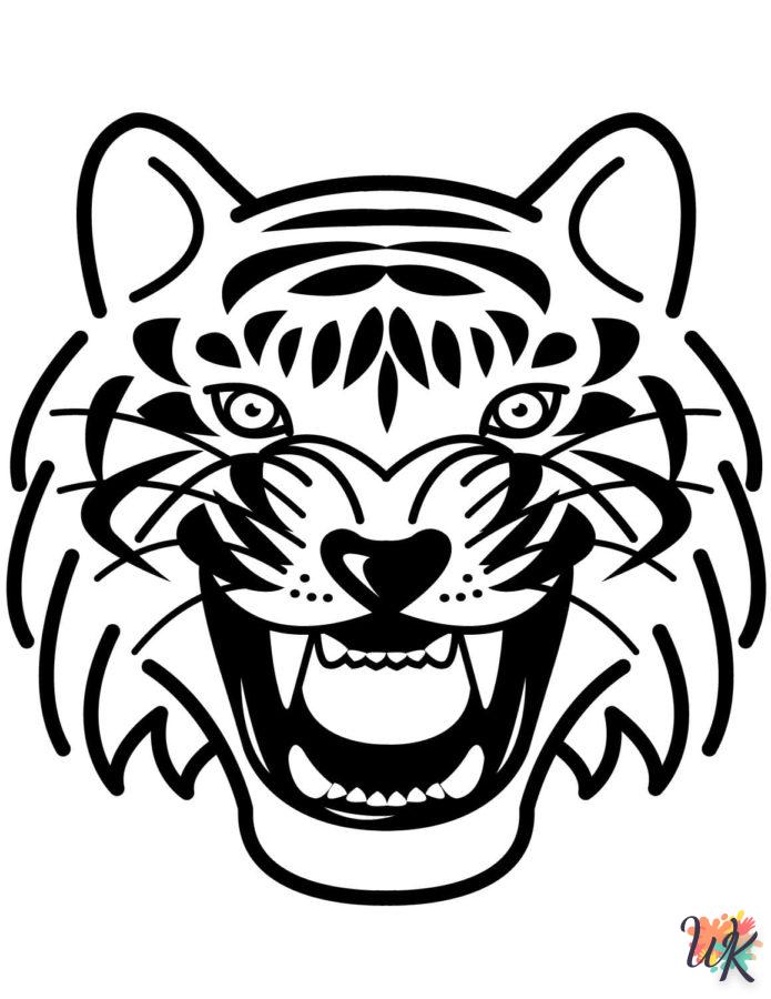 coloriage Tigre  en ligne adulte gratuit