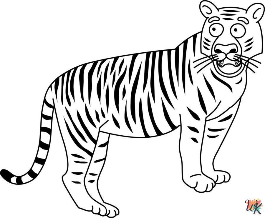 télécharger coloriage Tigre  gratuit