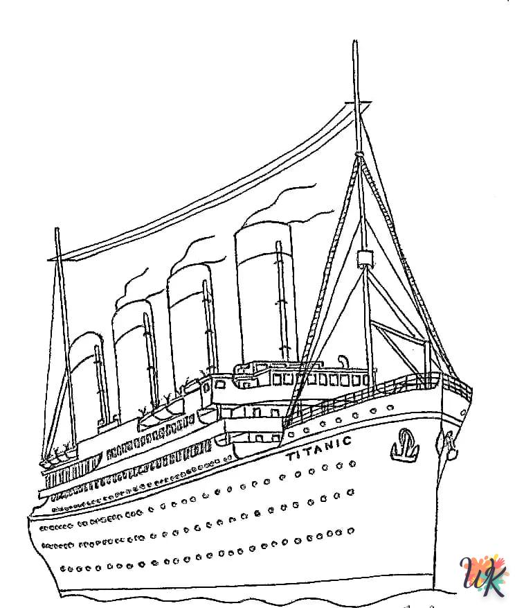 coloriage Titanic  pour enfant gratuit
