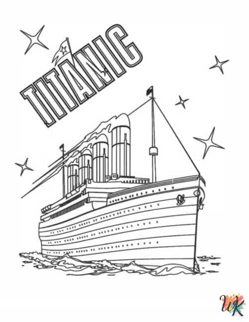 coloriage Titanic  pour enfants à imprimer