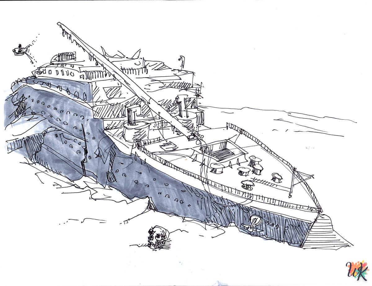 coloriage Titanic  à imprimer pour enfant de 12 ans