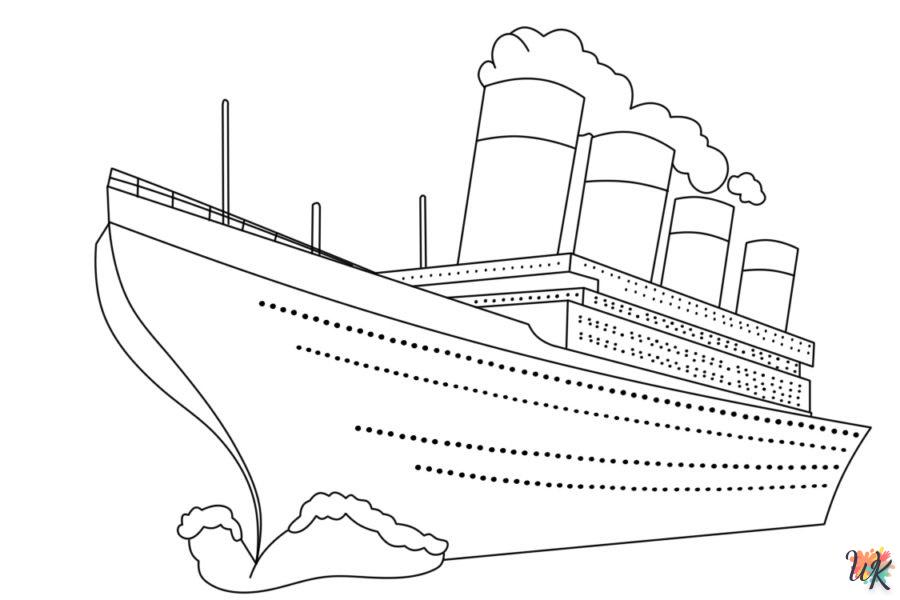 coloriage Titanic  a colorier en ligne