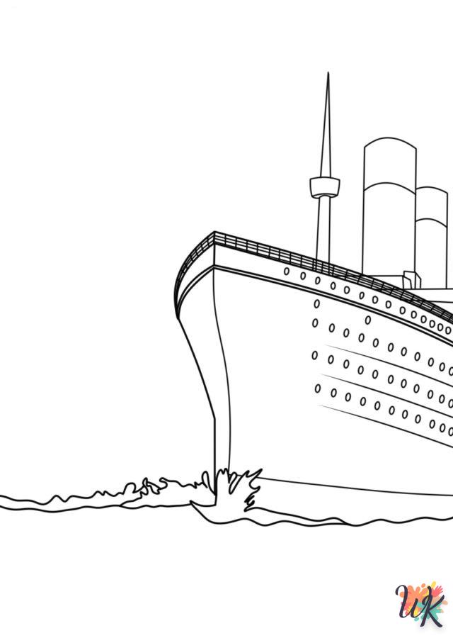 coloriage Titanic  en ligne a colorier