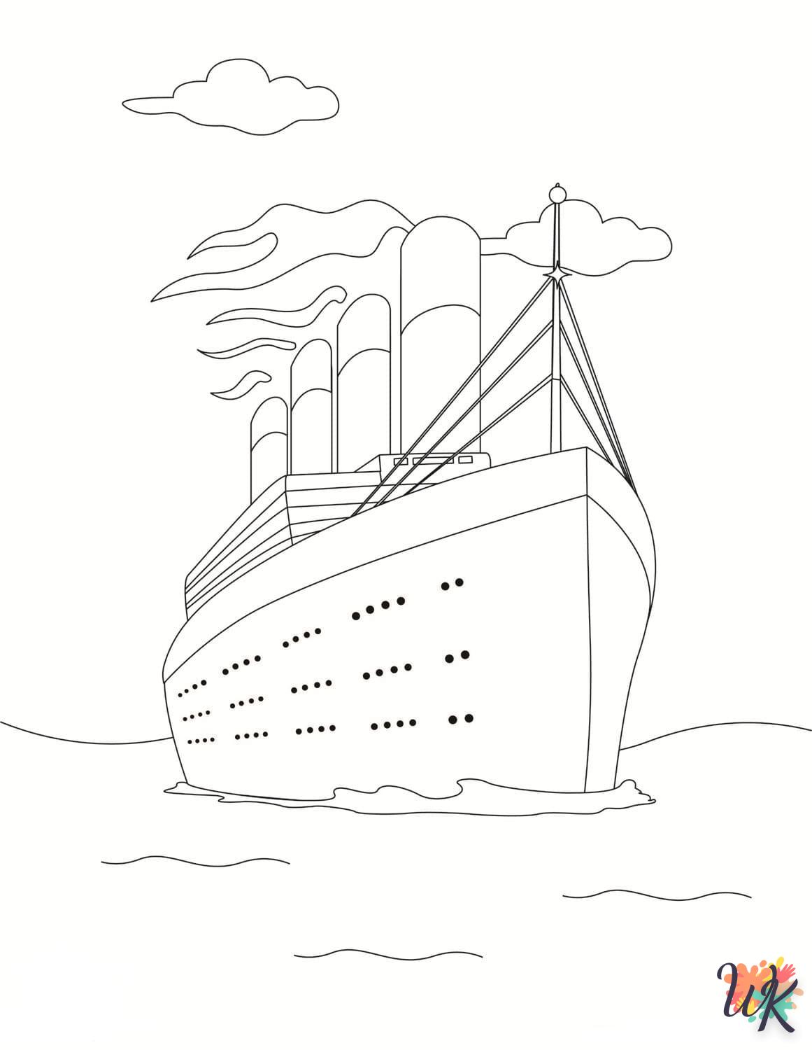 coloriage Titanic  à imprimer gratuit