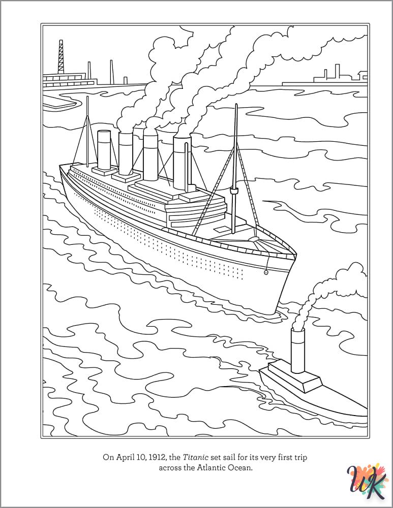 coloriage Titanic  pour enfants