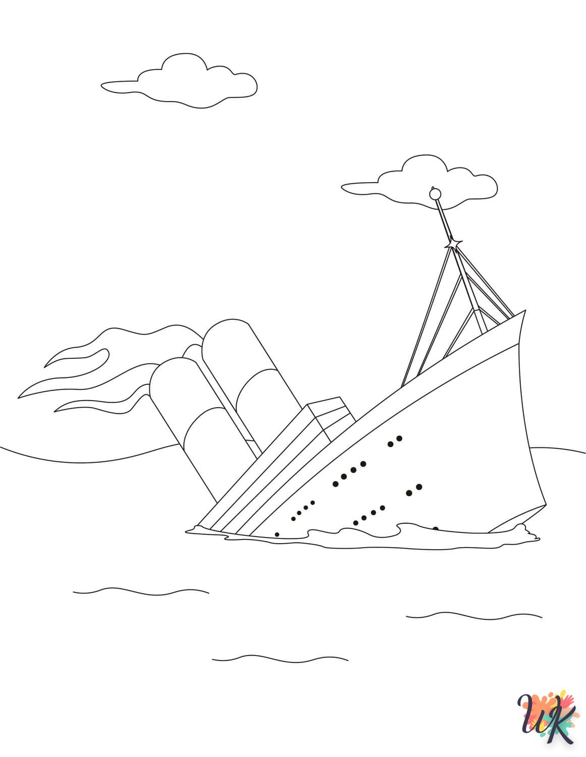 coloriage Titanic  7 ans en ligne gratuit à imprimer