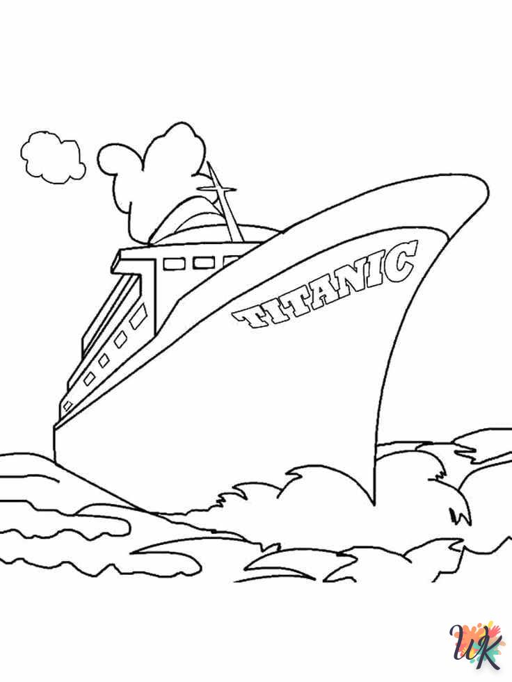 coloriage Titanic  et dessin a imprimer