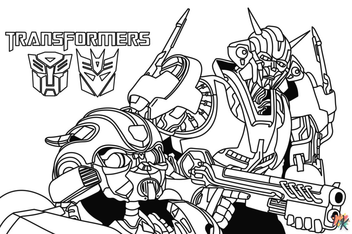 coloriage Transformers  à imprimer pour enfant de 7 ans