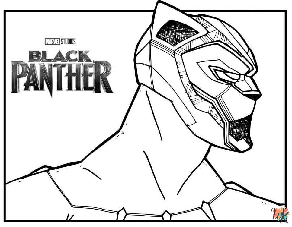 coloriage Black Panther  en ligne pour enfant