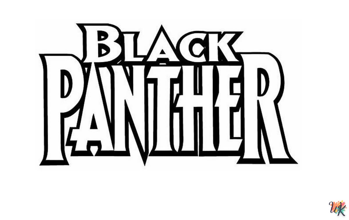 coloriage Black Panther  à imprimer pour enfant de 2 ans