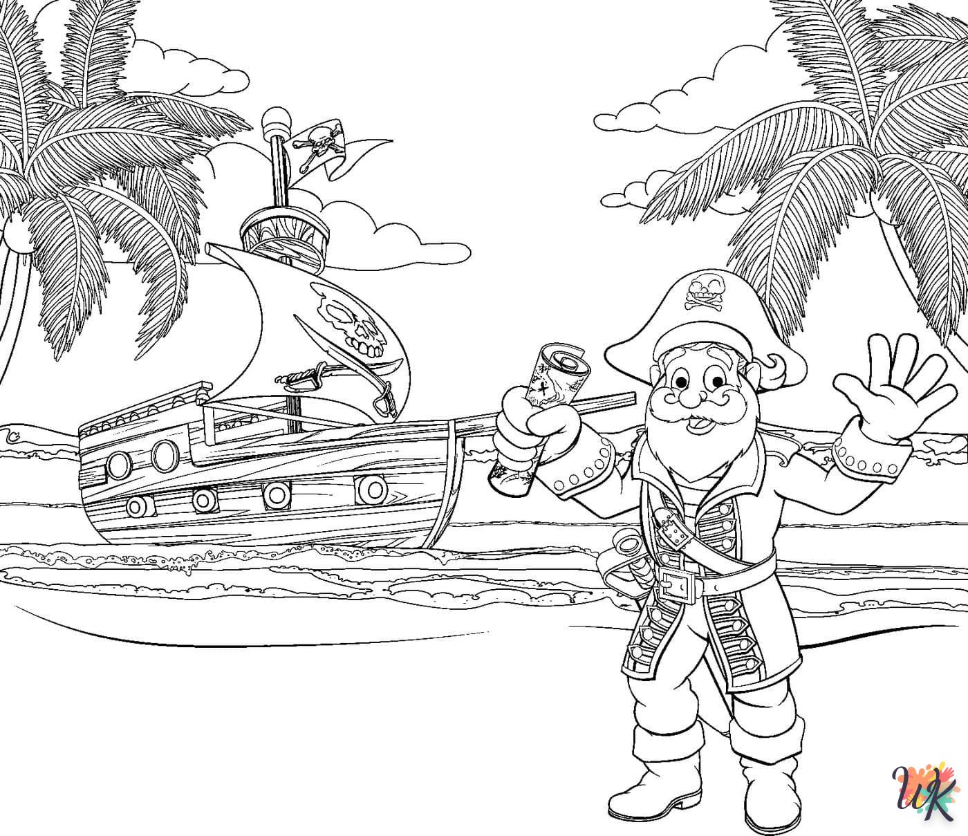 coloriage Pirates  à imprimer a4