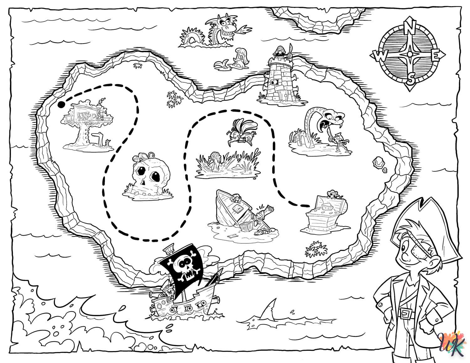 coloriage Pirates  à imprimer kawaii