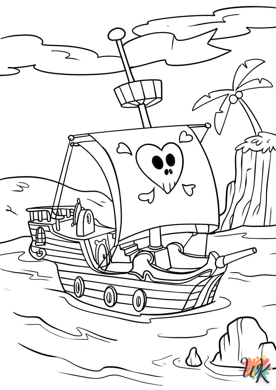 coloriage Pirates  pour enfants a imprimer gratuit