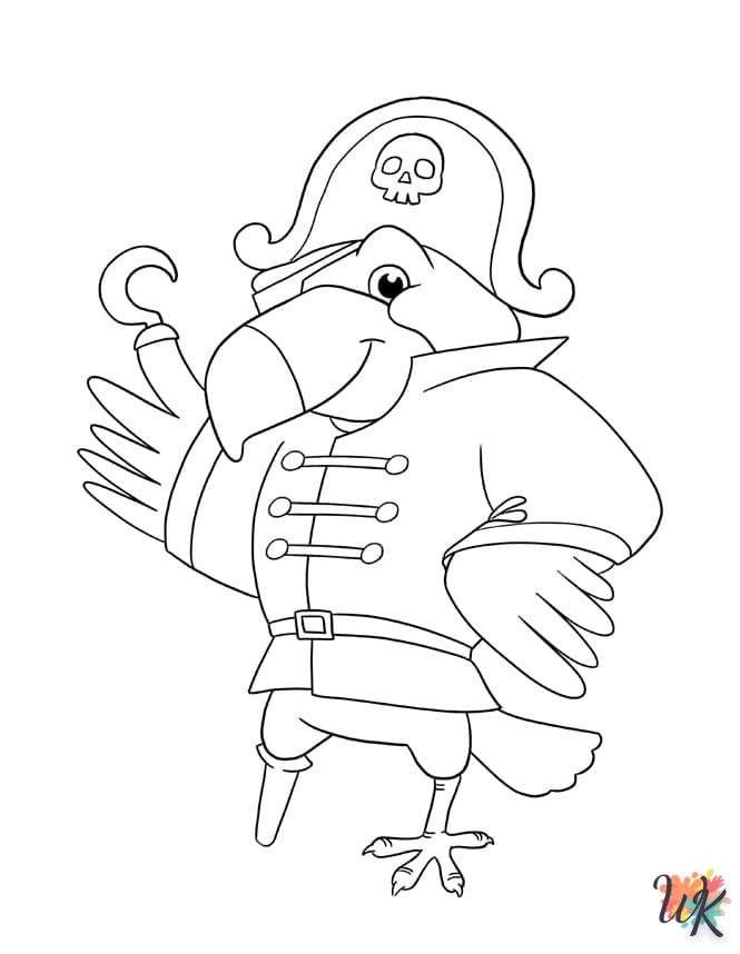 coloriage Pirates  de noël gratuit à imprimer en ligne