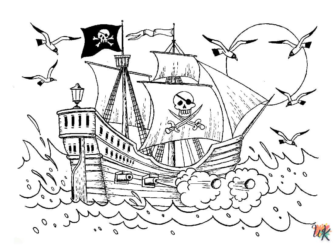 coloriage Pirates  en ligne pour bebe de 2 ans