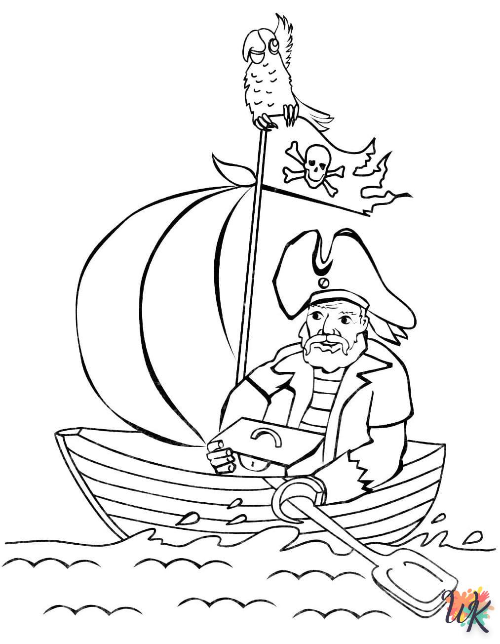 coloriage Pirates  magique à faire en ligne