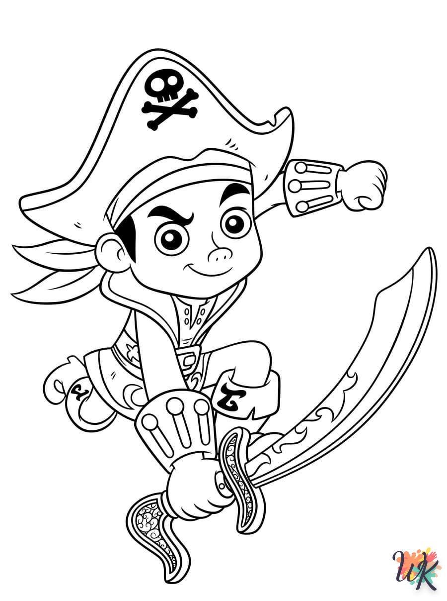 coloriage Pirates  et decoupage a imprimer gratuit