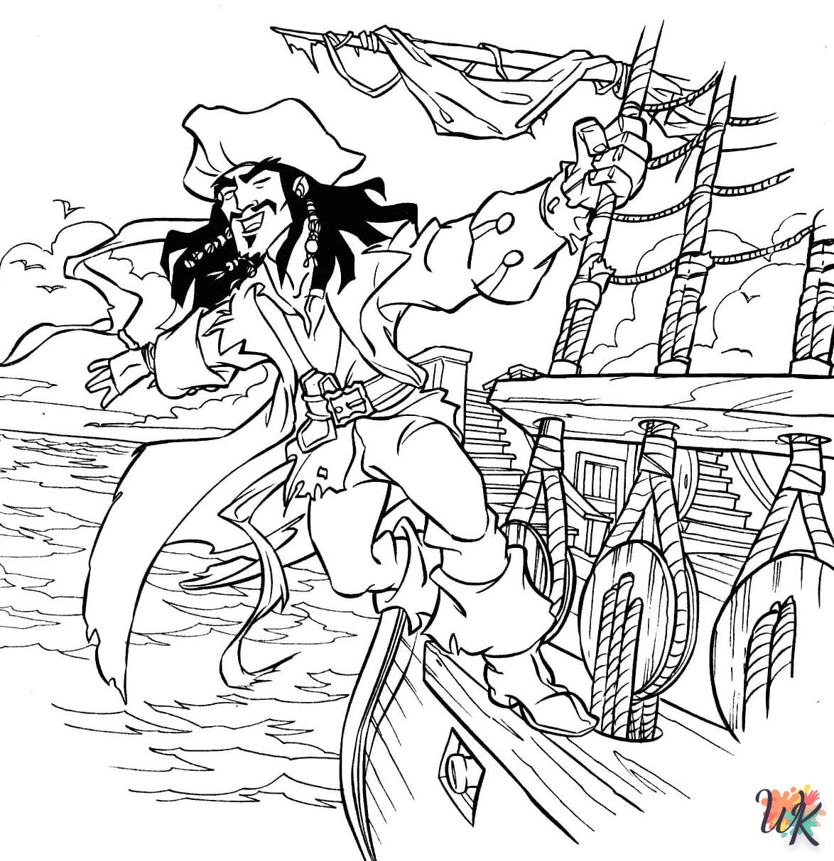 coloriage Pirates  à imprimer pour enfant de 8 ans