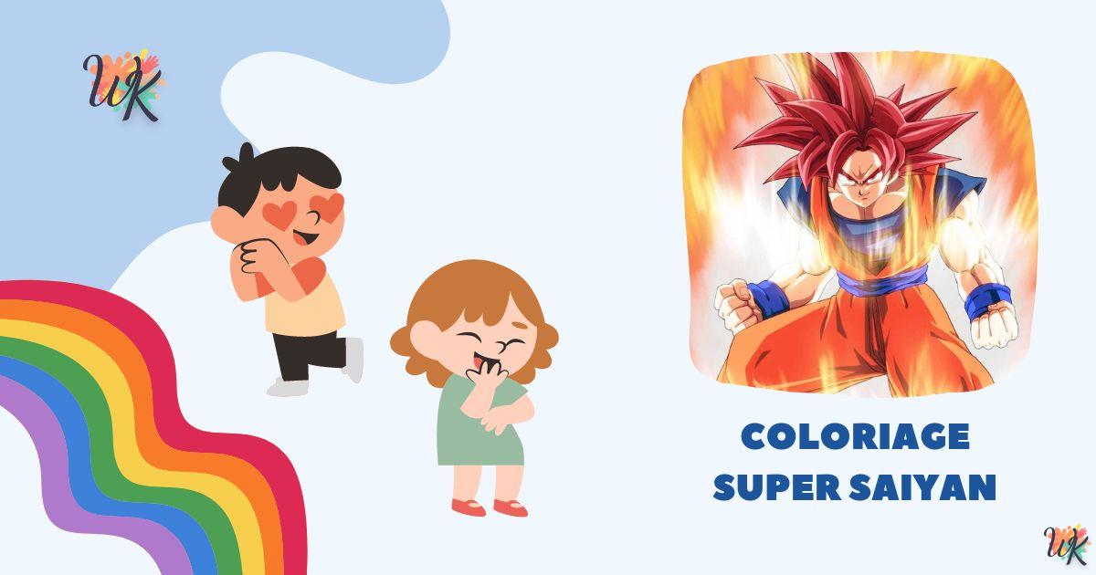 Coloriage Super Saiyan film Dragon Ball gratuits à imprimer