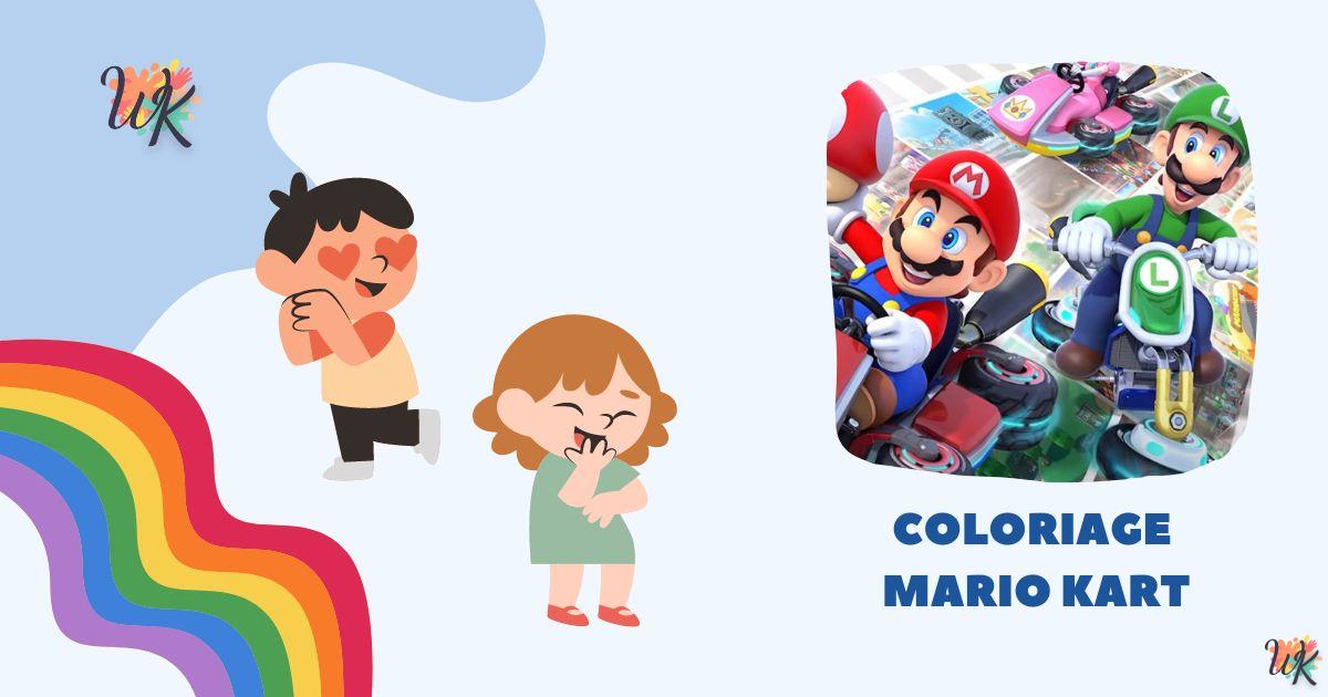 Coloriage Mario Kart: Cours Palpitantes Imprimables Gratuits