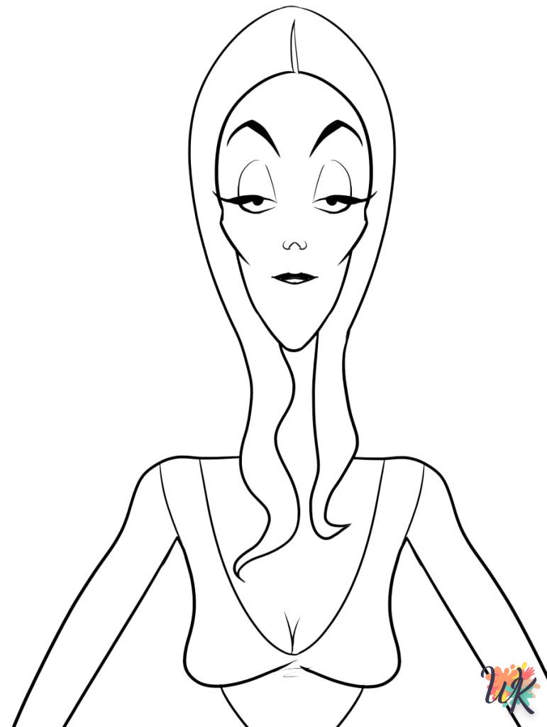 coloriage Morticia Addams