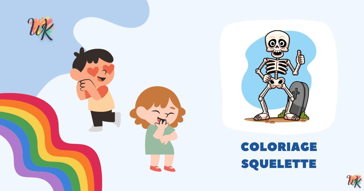 Coloriage Squelette gratuit - Parfait pour Halloween 5 Coloriage Squelette gratuit – Parfait pour Halloween