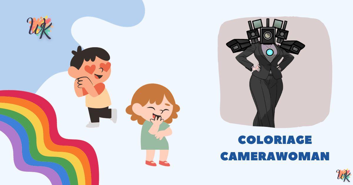 Coloriage Camerawoman gratuit et récent pour les fans