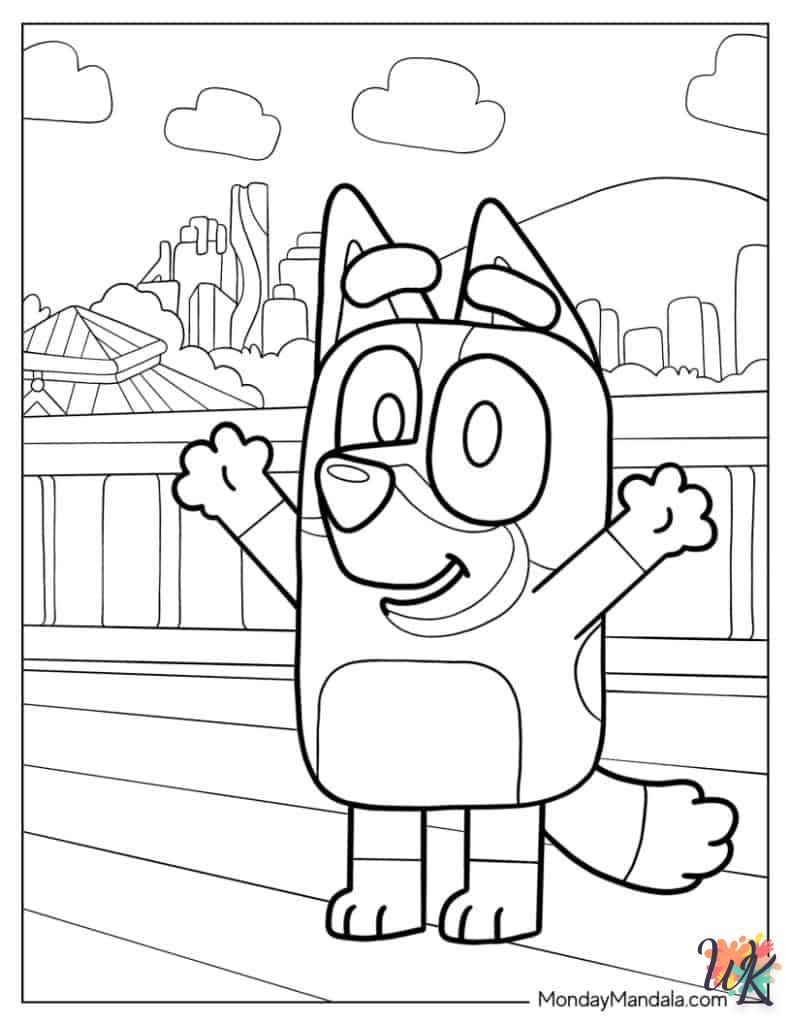 coloriage Bluey  pour enfant de 5 ans