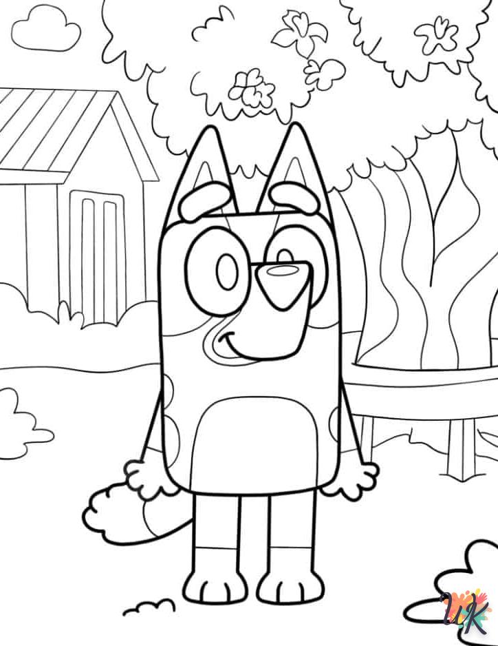 coloriage Bluey  pour enfant de 3 ans