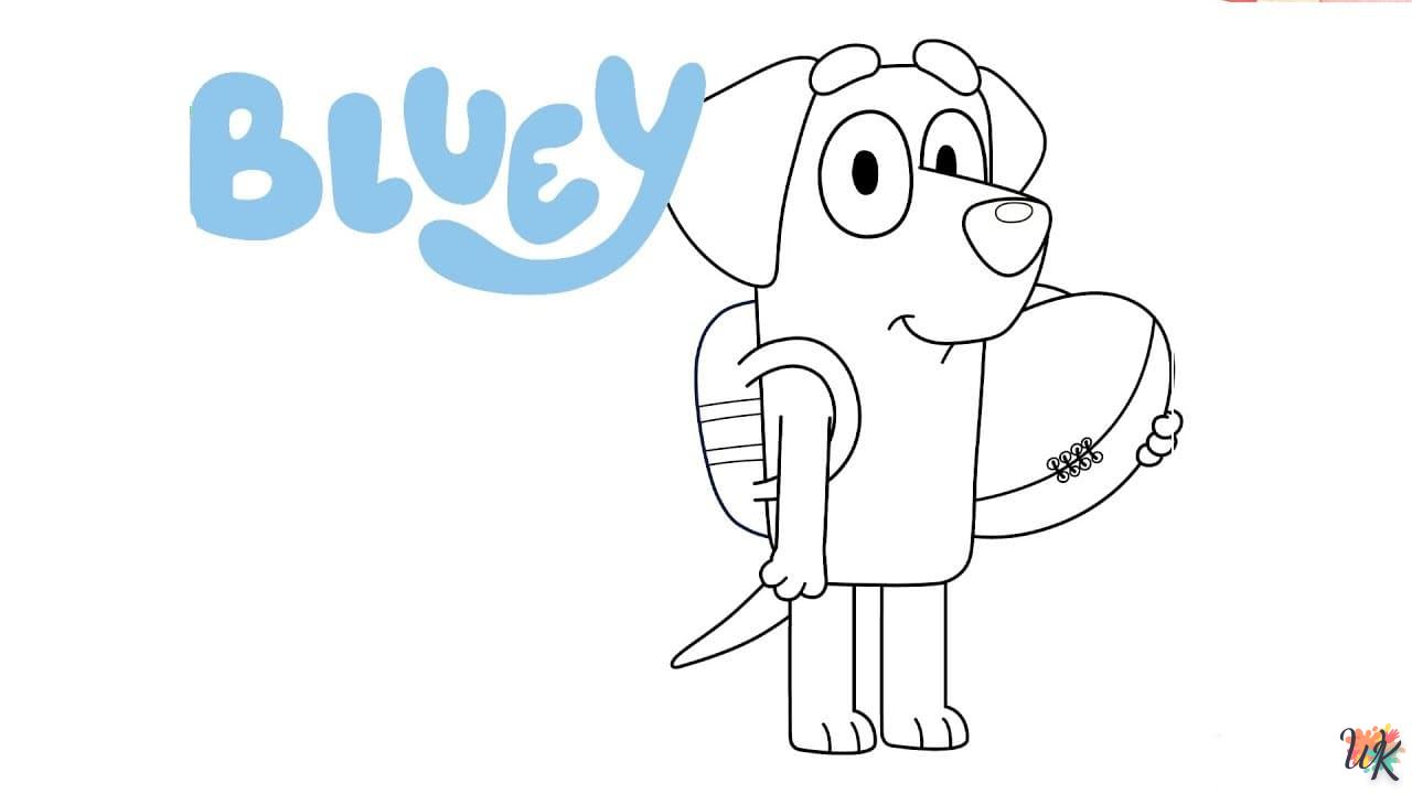 imprimer coloriage Bluey  gratuit