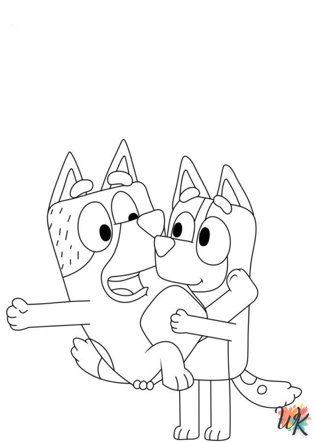 coloriage Bluey  enfant 4 ans a imprimer