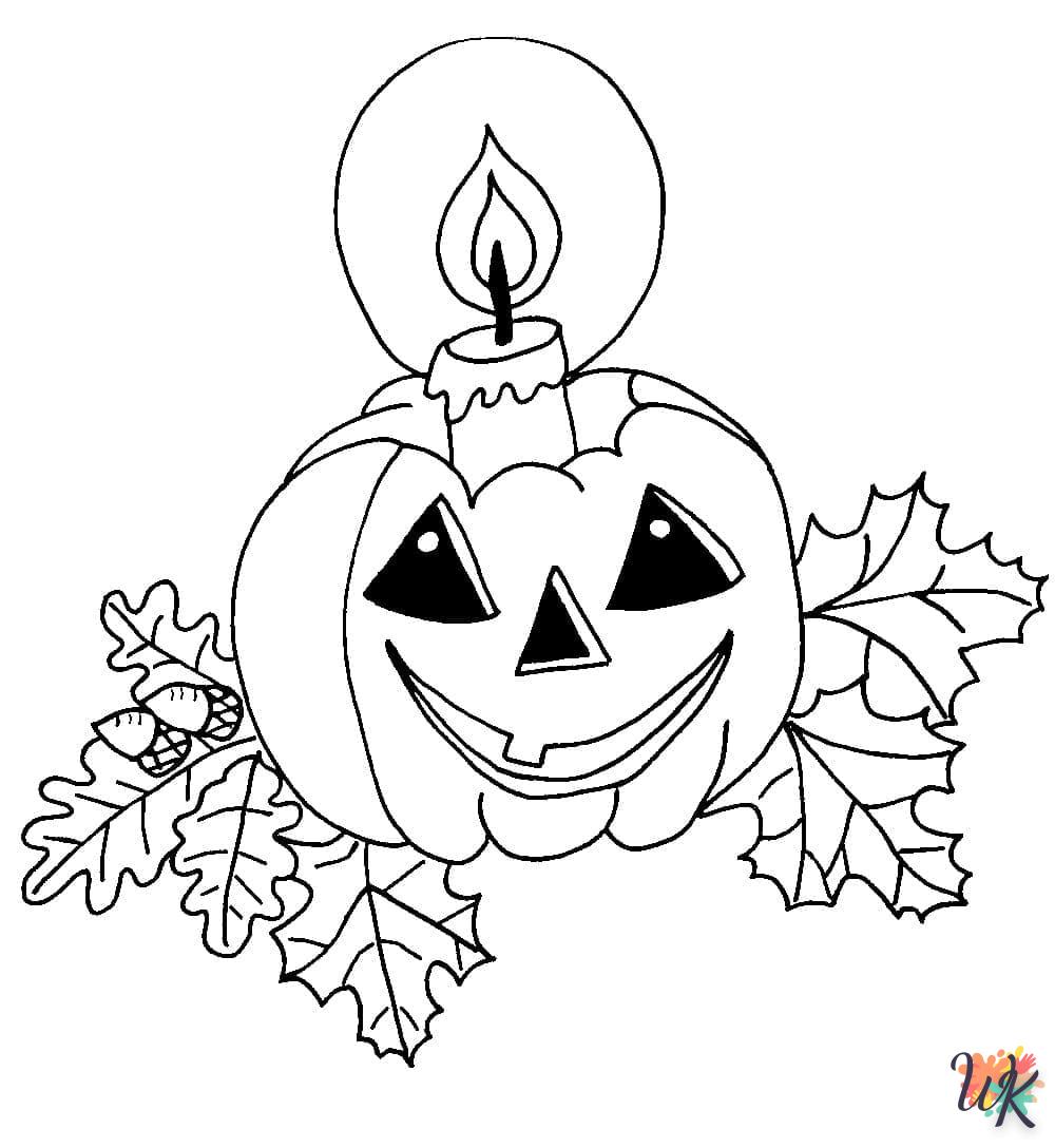 coloriage Citrouille  enfant à imprimer gratuit