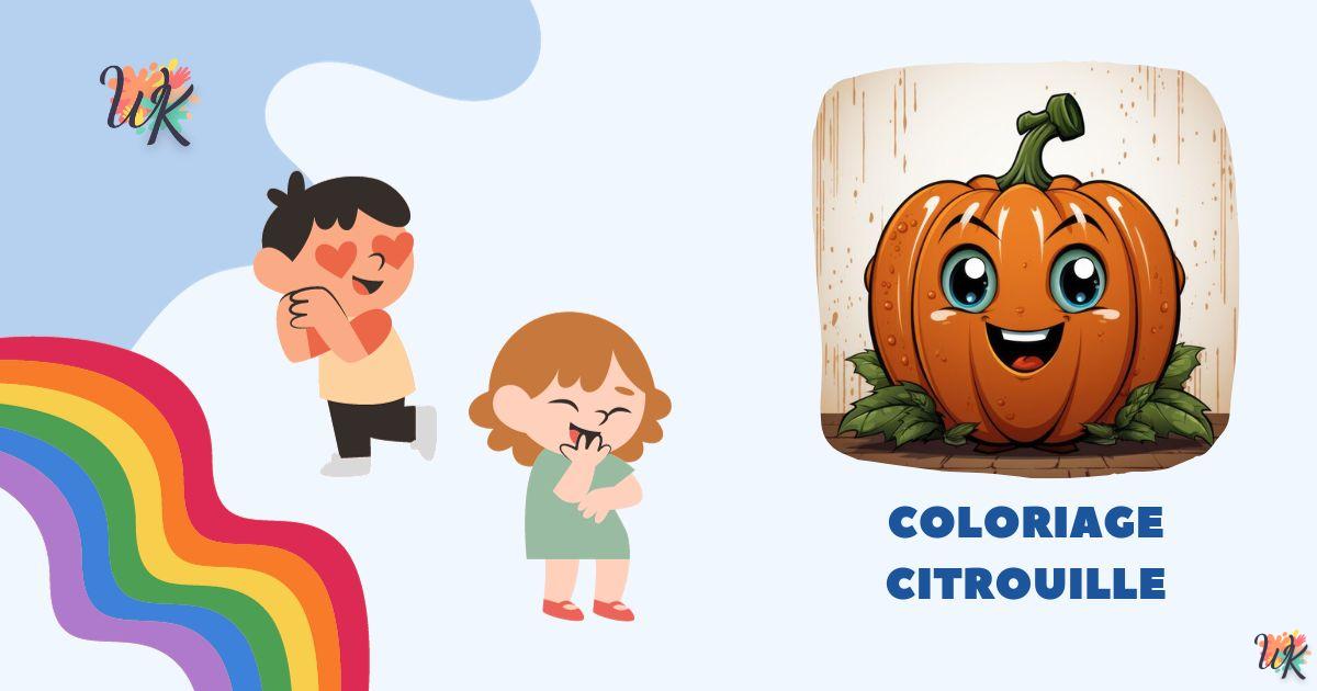 Coloriage Citrouilles mignonnes à imprimer gratuitement 6 Coloriage Citrouilles mignonnes à imprimer gratuitement