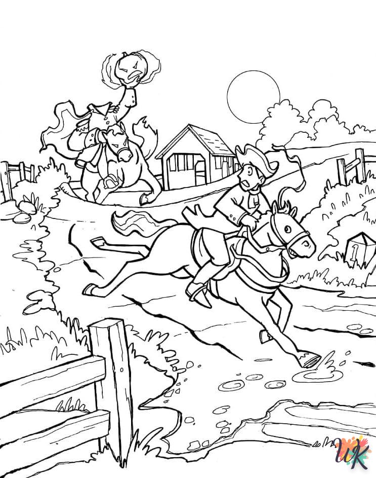 coloriage Headless Horseman  pour primaire