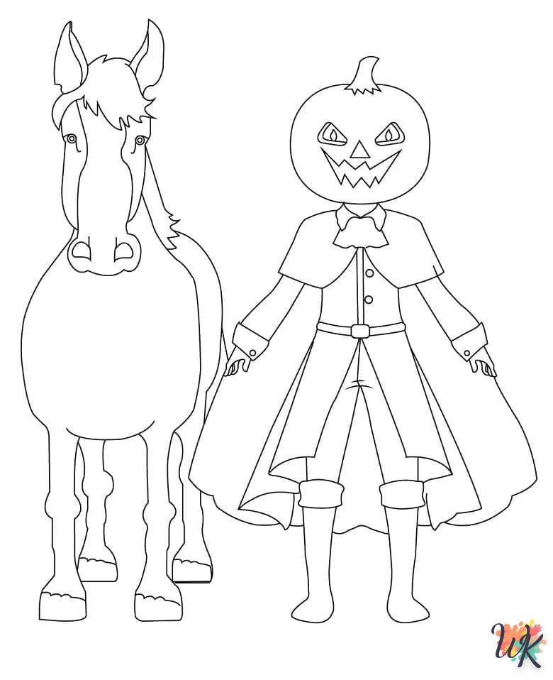 coloriage Headless Horseman  à imprimer pour enfant de 9 ans