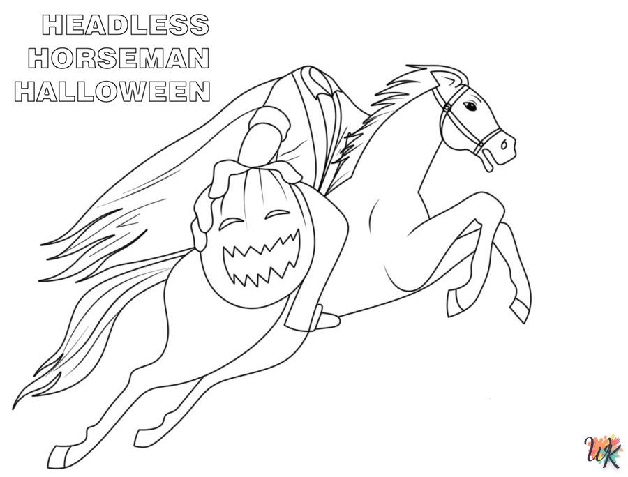 coloriage Headless Horseman  à imprimer gratuitement