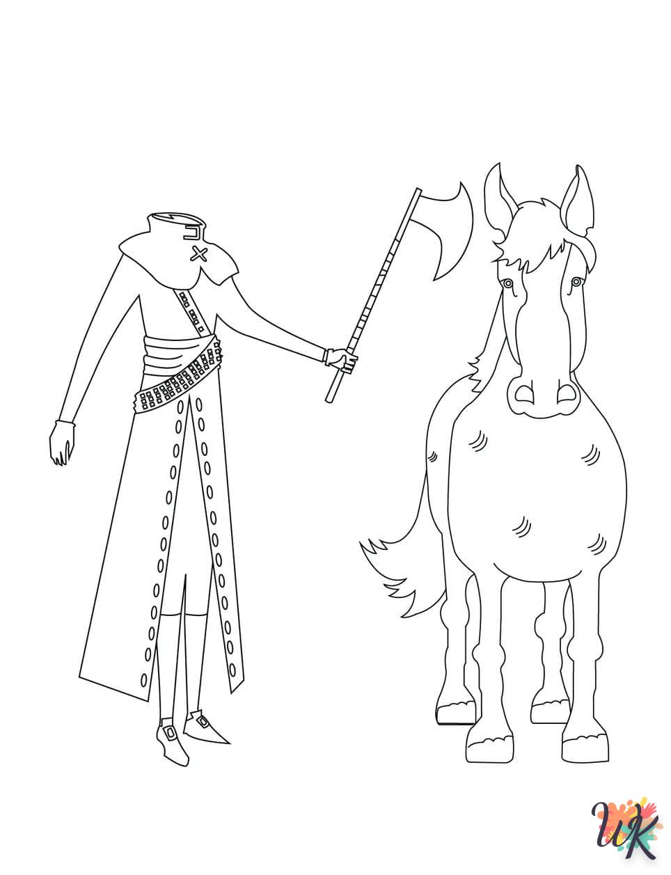 coloriage Headless Horseman  gratuit en ligne